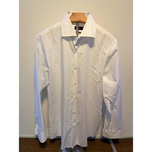 MINT HUGO BOSS WHITE DRESS SHIRT SZ 16.5 34/35 SHARP FIT